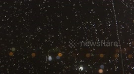 Thunderstorm school graduates festival “Scarlet sales” in St Petersburg, Russia
