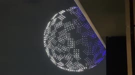 Spectacular close-up on art drone of Tokyo Olympic's opening ceremony