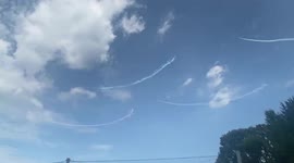 Japan: Blue Impulse Flies Over Tokyo Ahead Of Tokyo Olympics Opening Ceremony 4