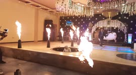 Girl Came Out Of Underground In Spectacular Engagement Fire Show In Egypt