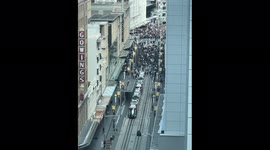 George st, Sydney Freedom protests crowd