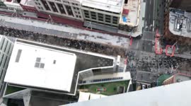 Sydney City Lockdown Protest George Street Marching on Saturday  24 July 2021 COVID19