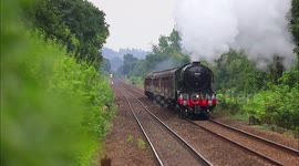 World-famous Flying Scotsman steam locomotive passes through Woodlesford, Leeds