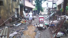 Countless damages and houses swept away in India due to heavy rains