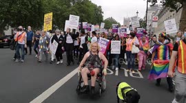 Reclaim Pride Protest Faces Homophobic Man