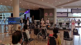 Concert for elderly people who have been vaccinated in Khet Chatuchak, Thailand