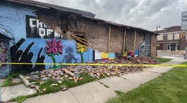 George Floyd mural in Ohio collapses after being 'struck by lightning'