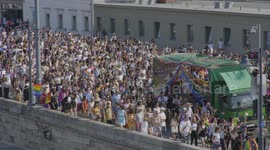 Scores join Budapest Pride March to protest controversial anti-LGBTQ+ law