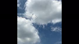 Japan Self-Defense Forces Fighter Jets Fly Over Tokyo Prior To The Opening Of The Olympics