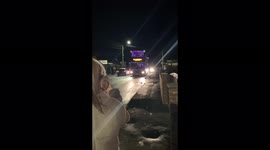 Santa surprises the community in Dipton arriving on a bus before COVID lockdown