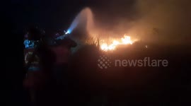 Extinguish peatland fires in Ogan Ilir Regency