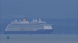 Saga's Spirit of Discovery passing Kent, UK