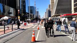 Avenida Paulista in Sao Paulo, Brazil once again carries out the “Ruas Abertas”