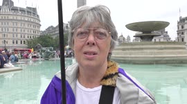 Protest in Trafalgar Square against NHS Covid pass