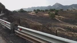 Italy: Aftermath Of Massive Brush Fire In Sardinia Island
