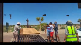 Emotions heated up at the entrance gate of a safari park in South Africa when the security guard closed the gate onto the bonnet of one of the guest car