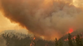 Dixie Fire burns through hills in Northern California