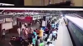 Passenger nearly falls beneath train while boarding it, gets rescued in northern India