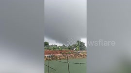 Tonado rips through village damaging homes in Thailand