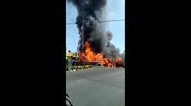 The fire spread quickly. Two houses burned down today