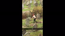 'Crazy Scottish Girl Caught Dancing in the Graveyard '