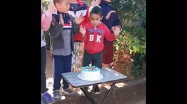 'Epic Cake Fail - Naughty Dog Ruins Twins' Birthday Party 
'