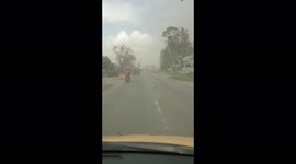 Mount Sinabung Erupts Roads Full of Volcanic Ash in Karo, North Sumatra