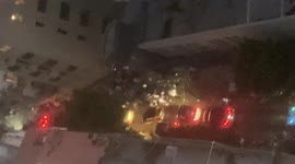 Crowds gather outside hospital after devastating Beirut blast