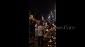 Tunisians Celebrate Dissolution Of Parliament In Bardo, Tunisia