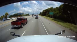 Dangerous pick up driver, he is playing with his own life, .