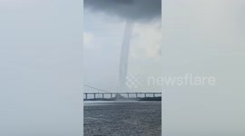 Large waterspout spotted above sea in southern China