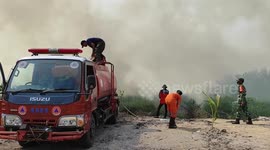 Peatlands In Ogan Ilir, South Sumatra Are On Fire Again