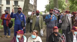 British Gurkha veterans protest against law preventing them from receiving UK Armed Forces pension