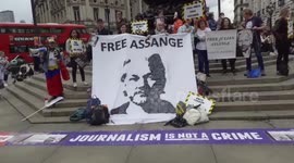 Press freedom supporters call for Julian Assange's release after Ecuador revoked his citizenship