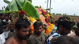 Indian villagers mourn death of temple bull with colourful funeral procession