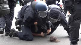 Protester dies after taking part in Berlin anti-lockdown rally dispersed by police