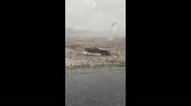 US: Car Gets Stuck In Flooded Highway In Southern Utah Amid Heavy Rain