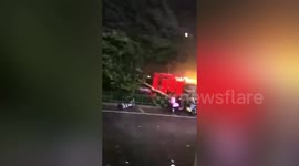 Powerful winds and lightning wreaks havoc as rescuers attempt to battle floods in China