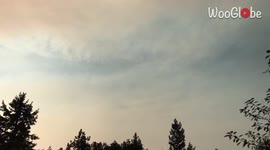 'BC, Canada: Wildfire Smoke Looms Over Kamloops Skies'