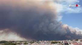 'Dramatic Footage Shows Smoke-Filled Skies from Manavgat Wildfire'