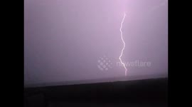 Lightning lights up the sky in southern France