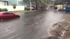 Heavy flooding in Tampa, Florida