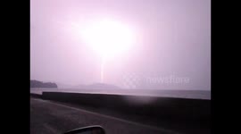 Lightning lights up the sky in southern France