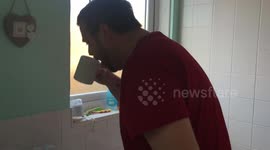 RAW Woman pranks boyfriend with Wasabi toothpaste