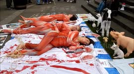 Anti-meat protests in Central London