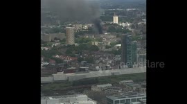 Roof blaze in east london