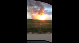 Gas pipeline explosion in Texas, US