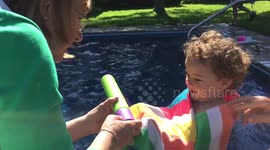 Adorable infant learning her 1, 2,
