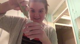 Woman pranks boyfriend with Wasabi toothpaste