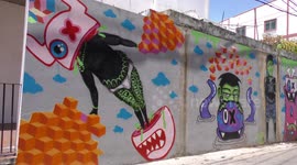 Artistic graffiti in Chiang Mai,Thailand